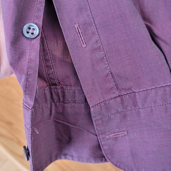 Giorgio Armani - Italian made dress shirt. US L. 16 / 41. Purple with blue tinge - Picture 5 of 10
